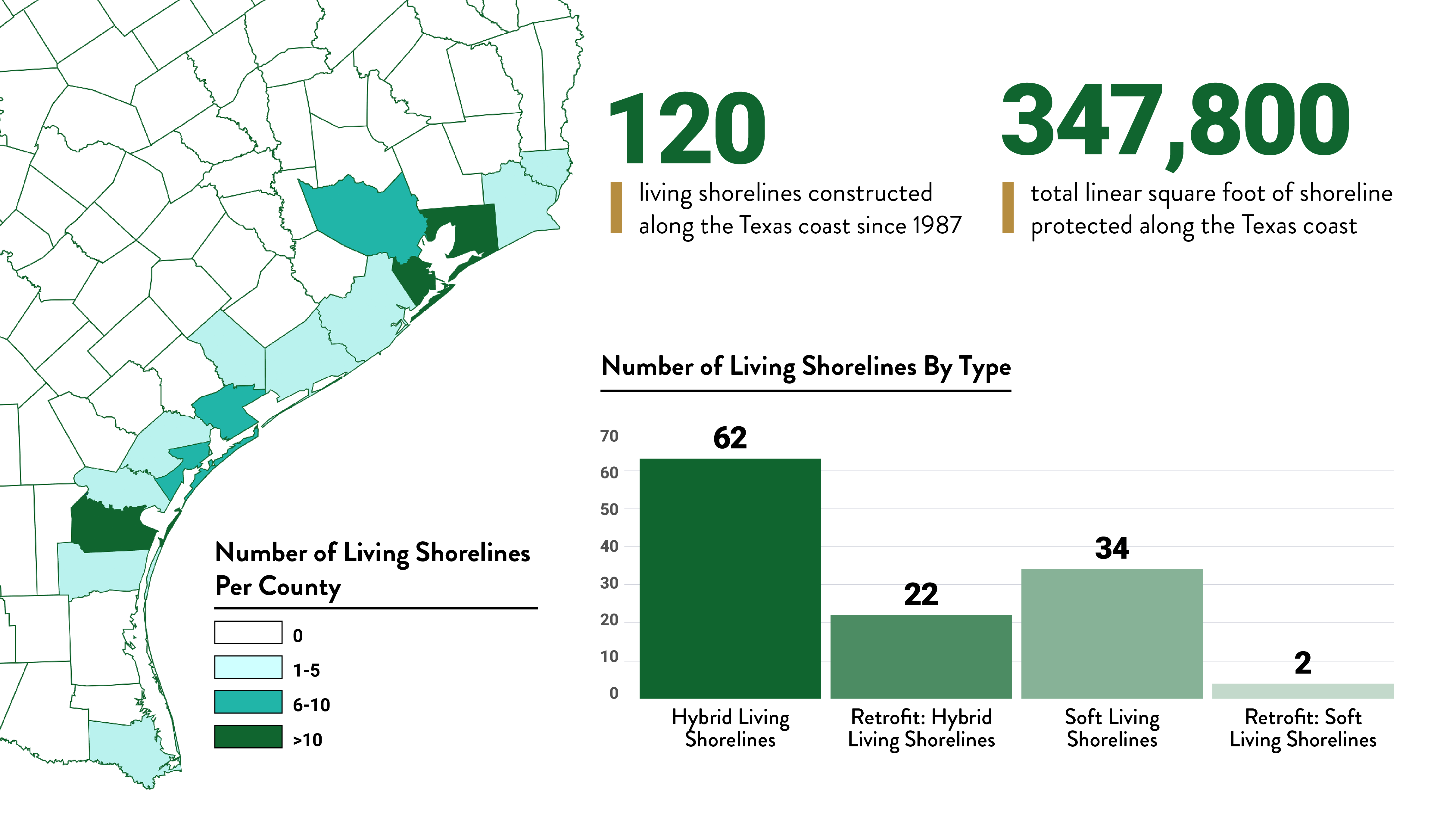 living shorelines by the numbers