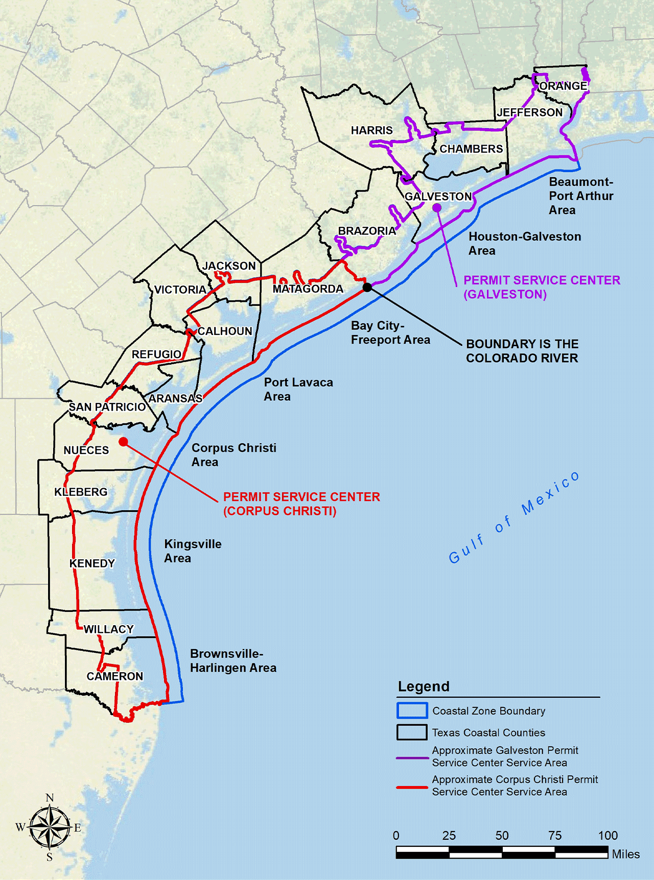 glo permit service area map